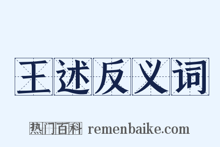 王述反义词是什么意思的图片